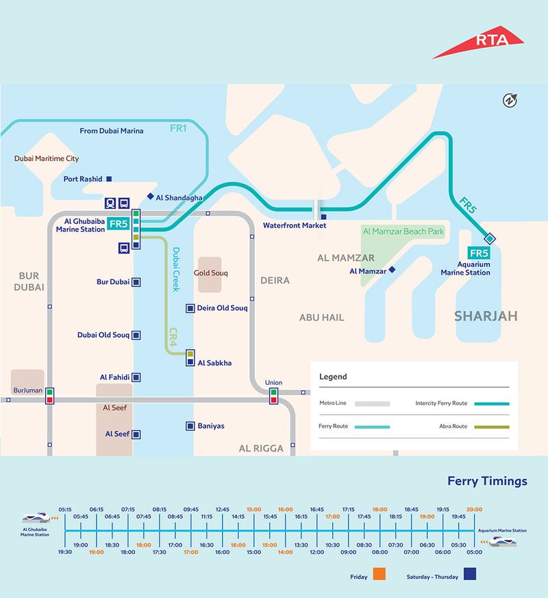 Dubai Sharjah commute become easier with daily ferry service
